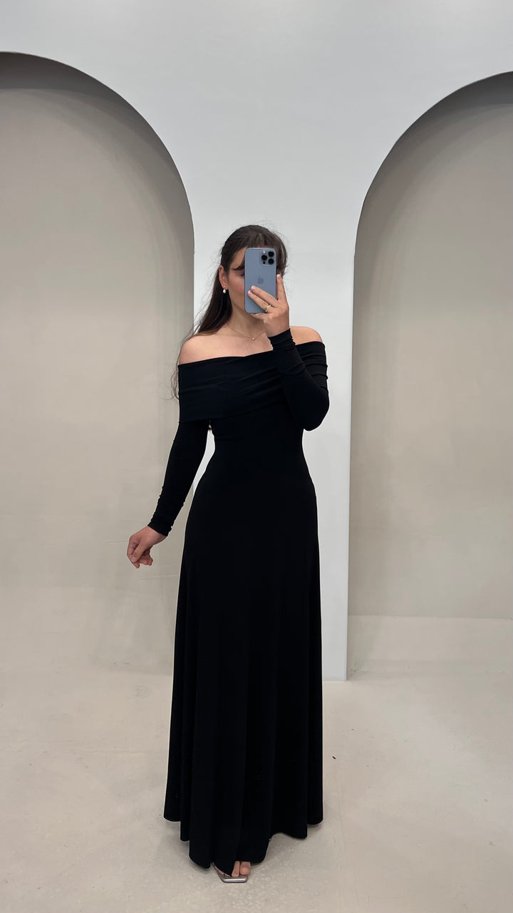 Siyah Basic elbise 0160